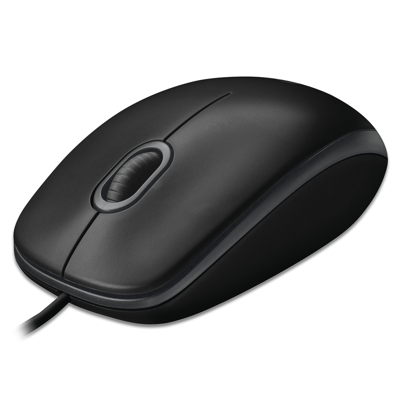 Logitech B100 Wired USB Mouse, 3-Buttons, 1000dpi and Optical Tracking, Ambidextrous Design for PC, Mac and Laptop, Black